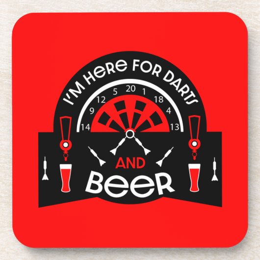 Klassieke pub darts bier onderzetter (Voorkant)