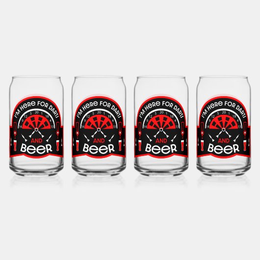 Klassieke pub darts blikvorm glas (Voorkant)