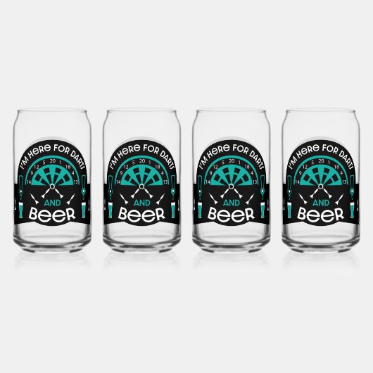 Klassieke pub darts blikvorm glas (Voorkant)