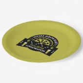 Klassieke pub darts papieren bordje (Gekanteld)