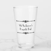 Klassieke Pub Persoonlijke Naam of BedrijfsBier Glas (Voorkant)