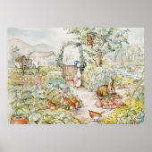 Klassieke Puddle Eend in moestuin Poster (Voorkant)