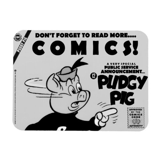 Klassieke PUDGY PIG (P.S.A.) magneet (Horizontaal)