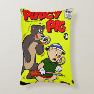 Klassieke PUDGY PIG-stripkussen Accent Kussen