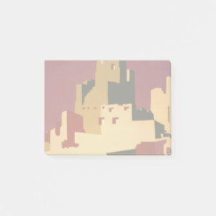 Klassieke Pueblo's van het Zuidwesten WPA-posterar Post-it® Notes
