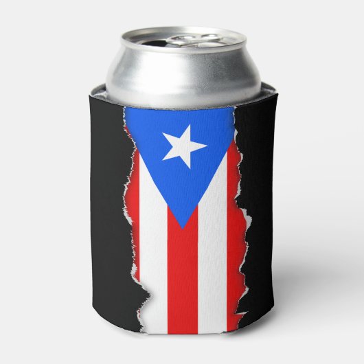 Klassieke Puerto Ricaanse vlag Blikjeskoeler (Blikje Voorkant)