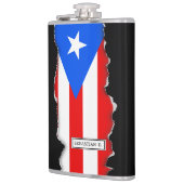 Klassieke Puerto Ricaanse vlag Heupfles (Links)