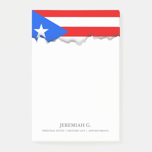 Klassieke Puerto Ricaanse vlag Post-it® Notes (Voorkant)