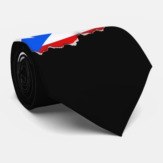 Klassieke Puerto Ricaanse vlag Stropdas (Opgerold)