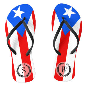 Klassieke Puerto Ricaanse vlag Teenslippers