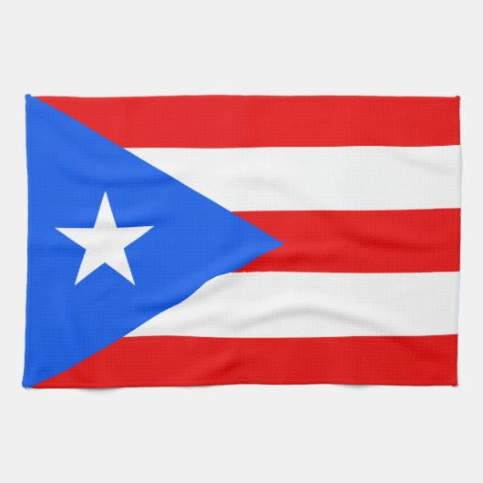 Klassieke Puerto Ricaanse vlag Theedoek (Horizontaal)