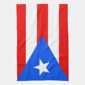 Klassieke Puerto Ricaanse vlag Theedoek (Verticaal)