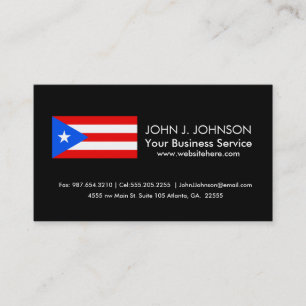 Klassieke Puerto Ricaanse vlag Visitekaartje