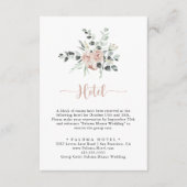 Klassieke puine roze Rose Floral Hotel Informatiekaartje (Voorkant)