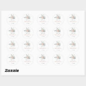 Klassieke puine roze roze roze Baby shower Ronde Sticker (Vel)