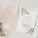 Klassieke puine roze roze roze Floral Nuestra Boda Kaart<br><div class="desc">Deze klassieke,  stoffige roze roze roze roodroos is een perfecte uitnodiging voor een rustige bruiloft. Het ontwerp is voorzien van elegante roze roze waterverven en groene bladeren,  die goed zijn samengevoegd tot prachtige boekjes.</div>