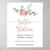 Klassieke puine roze roze roze selfie-station poster (Voorkant)