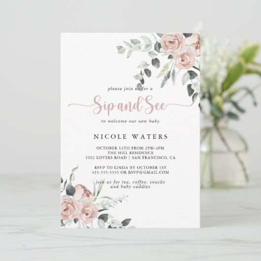 Klassieke puine roze roze roze sinaasappel kaart (Staand voorkant)