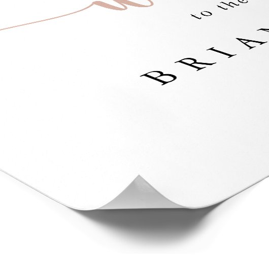 Klassieke puinroze roze roze brander welkom voor b poster (Hoek)