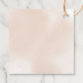 Klassieke puinroze roze roze bruiloft bedankjes labels (Achterkant)