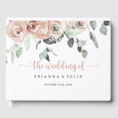 Klassieke puinroze roze roze bruiloft gastenboek (Voorkant)