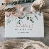 Klassieke puinroze roze roze bruiloft gastenboek