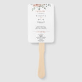 Klassieke puinroze roze roze bruiloft handwaaier (Voorkant)