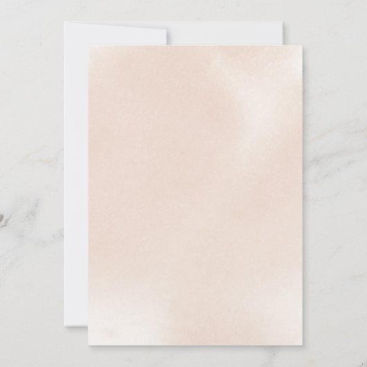 Klassieke puinroze roze roze bruiloft kaart (Achterkant)