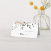 Klassieke puinroze roze roze bruiloft plaatskaartje (Voorkant)