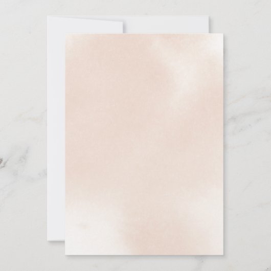 Klassieke puinroze roze roze bruine bruiloft kaart (Achterkant)