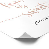 Klassieke puinroze roze roze liefde is een mooie t poster (Hoek)