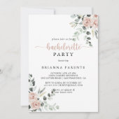 Klassieke puinroze roze roze roze brachelorette kaart (Voorkant)