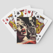 Klassieke Pulp Horror Vrouw Pokerkaarten (Achterkant)
