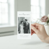 Klassieke QR-code bladwijzer foto bruiloft Save The Date