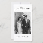 Klassieke QR-code bladwijzer foto bruiloft Save The Date (Voorkant)