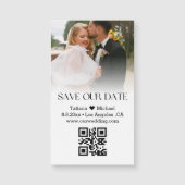 klassieke qr-code save the date vervaagde foto mag (Voorkant)