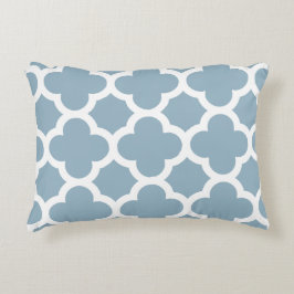 Klassieke Quatrefoil Accent Pillow - Aquamarine Bl Accent Kussen