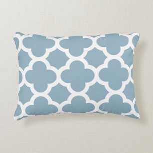 Klassieke Quatrefoil Accent Pillow - Aquamarine Bl Accent Kussen