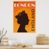 Klassieke Queen Elizabeth kunstwerken Poster (Keuken)