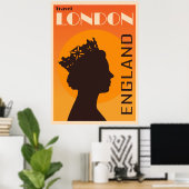 Klassieke Queen Elizabeth kunstwerken Poster (Thuiskantoor)