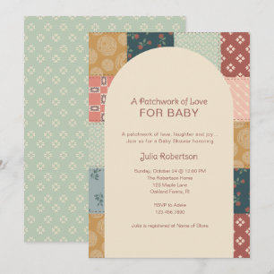 Klassieke Quilt Baby Shower Kaart