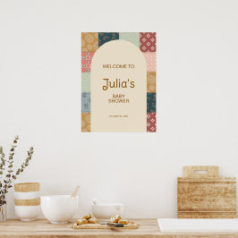 Klassieke Quilt Baby Shower Poster