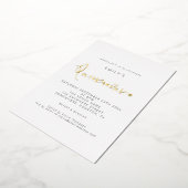 Klassieke Quinceanera Moderne Script Echte Folie U Uitnodiging (Gedraaid)