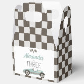 Klassieke raceauto 3e verjaardag bedankdoosjes (Open)