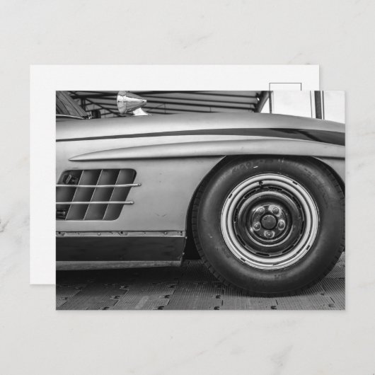 Klassieke raceauto briefkaart (Voorkant / Achterkant)