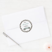 Klassieke raceauto drie verjaardag ronde sticker (Envelop)