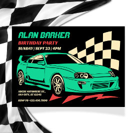 Klassieke raceauto  kaart