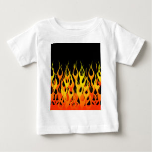 Klassieke raceflames op Solid Black
