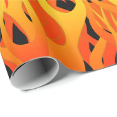 Klassieke raceflames op Solid Black Cadeaupapier (Rol Hoek)