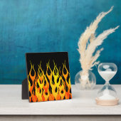 Klassieke raceflames op Solid Black Fotoplaat (Insitu)